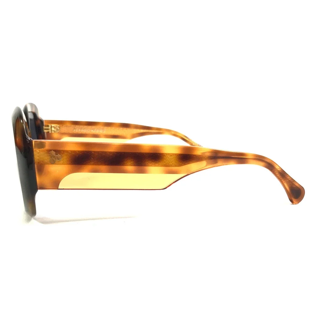 Alfred Kerbs Sunglasses MARTINA HV Havana Square Frames w/ Gradient Blue Lenses